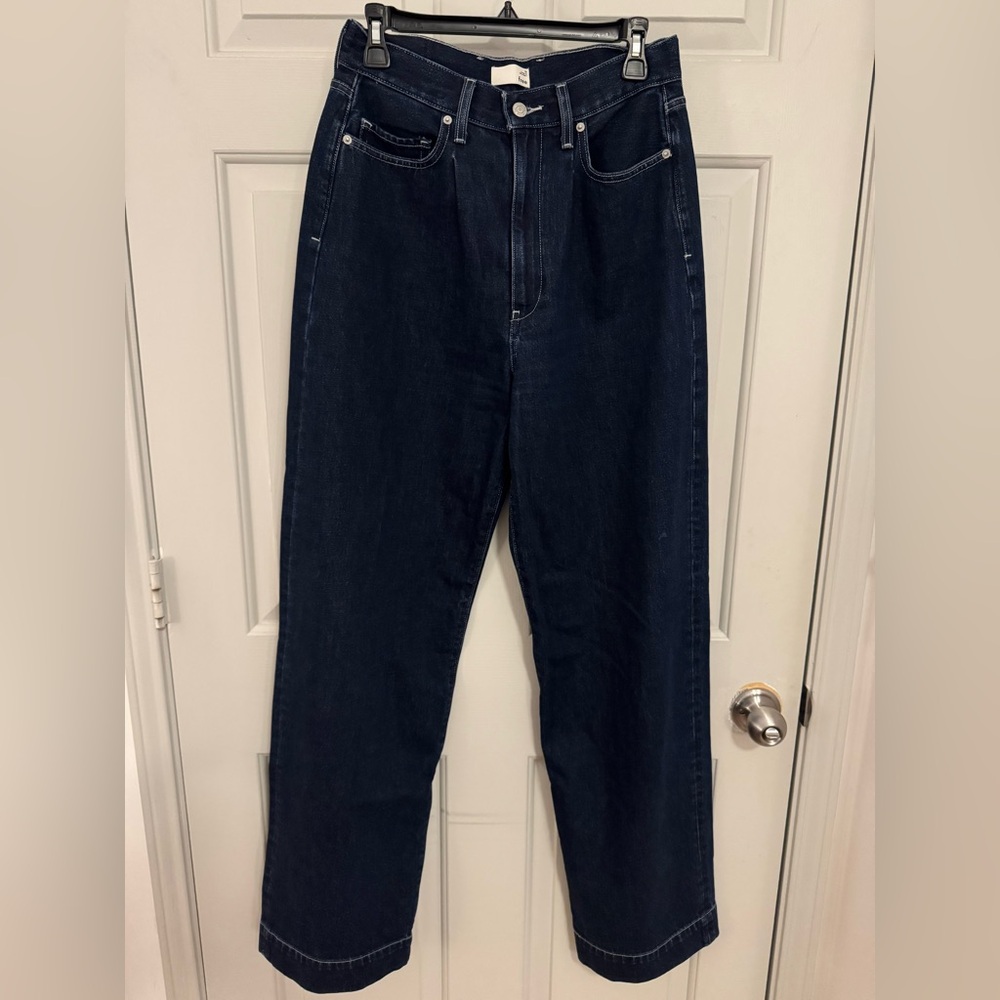 Aritzia Wilfred Free Dark Wide Leg/Straight Leg Jeans size 10